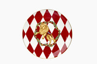 Round Plate With Circus Lion Decal