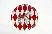 Round Plate With Circus Zebra Decal
