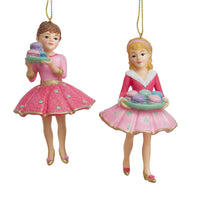 Tea Time Dessert Girl Ornaments
