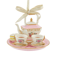 Rose Pink Afternoon Tea Set Ornament