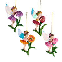 Flower Fairy on Flower Ornaments