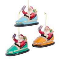 Carnival Santa In Bumper Car Ornaments