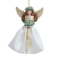 Gold, Blue & Green Contemporary Angel Ornaments
