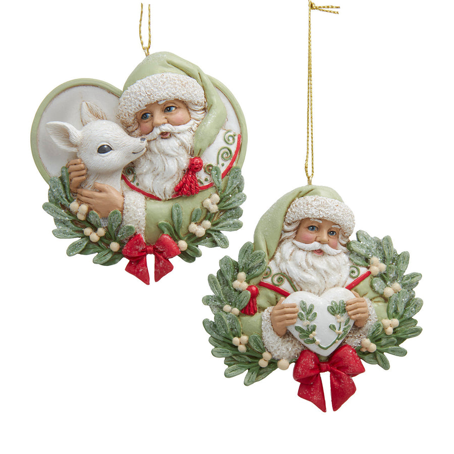 Santa Wreath Ornaments