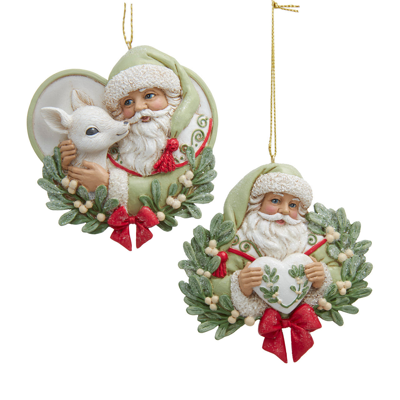 Santa Wreath Ornaments