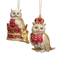 Holiday Diamonds Owl Ornaments