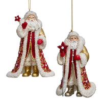 Holiday Diamonds Santa Ornaments