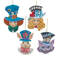 Alice In Wonderland Flar Back Character Head Ornaments
