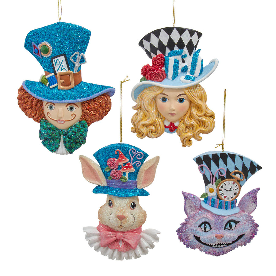 Alice In Wonderland Flar Back Character Head Ornaments