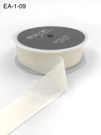 1 Inch Wrinkled Faux Silk Ribbon with Cut Edge – EA-1-09 Ivory