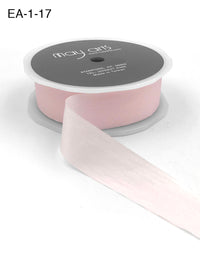 1 Inch Wrinkled Faux Silk Ribbon with Cut Edge – EA-1-17 Pink