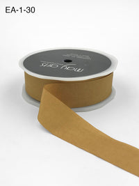 1 Inch Wrinkled Faux Silk Ribbon with Cut Edge – EA-1-30 Gold (NEW)