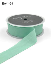 1 Inch Wrinkled Faux Silk Ribbon with Cut Edge – EA-1-94 Robins Egg Blue (NEW)