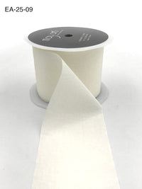 2.5 Inch Wrinkled Faux Silk Ribbon with Cut Edge – EA-25-09 Ivory