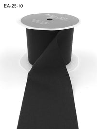 2.5 Inch Wrinkled Faux Silk Ribbon with Cut Edge – EA-25-10 Black