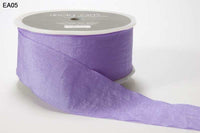 1.5 Inch Wrinkled Faux Silk Ribbon with Cut Edge – EA-5-05 LAVENDER