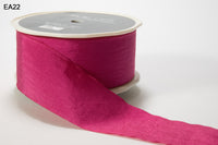 1.5 Inch Wrinkled Faux Silk Ribbon with Cut Edge – EA-5-22 FUCHSIA