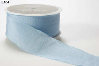 1.5 Inch Wrinkled Faux Silk Ribbon with Cut Edge – EA-5-34 LIGHT BLUE