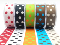 1.5 Inch Two-Color Reversible Dots Ribbon with Woven Edge – ED10 – BLACK/WHITE