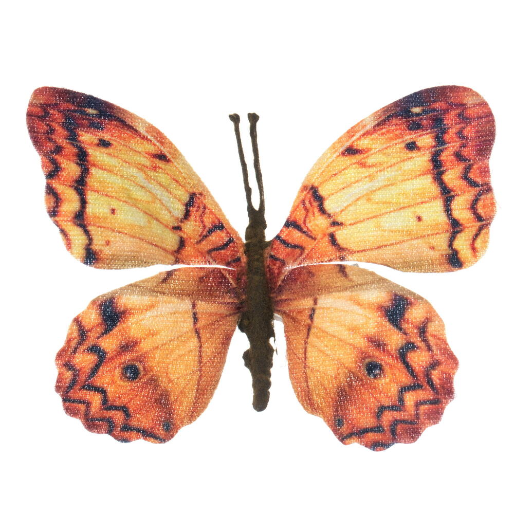 4.5" Yellow/Orange Butterfly Clip