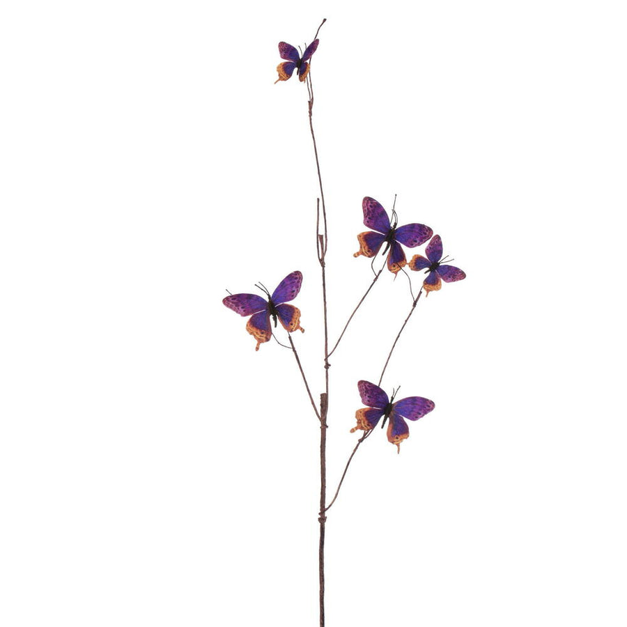 37" Purple/Mocha Butterfly Spray