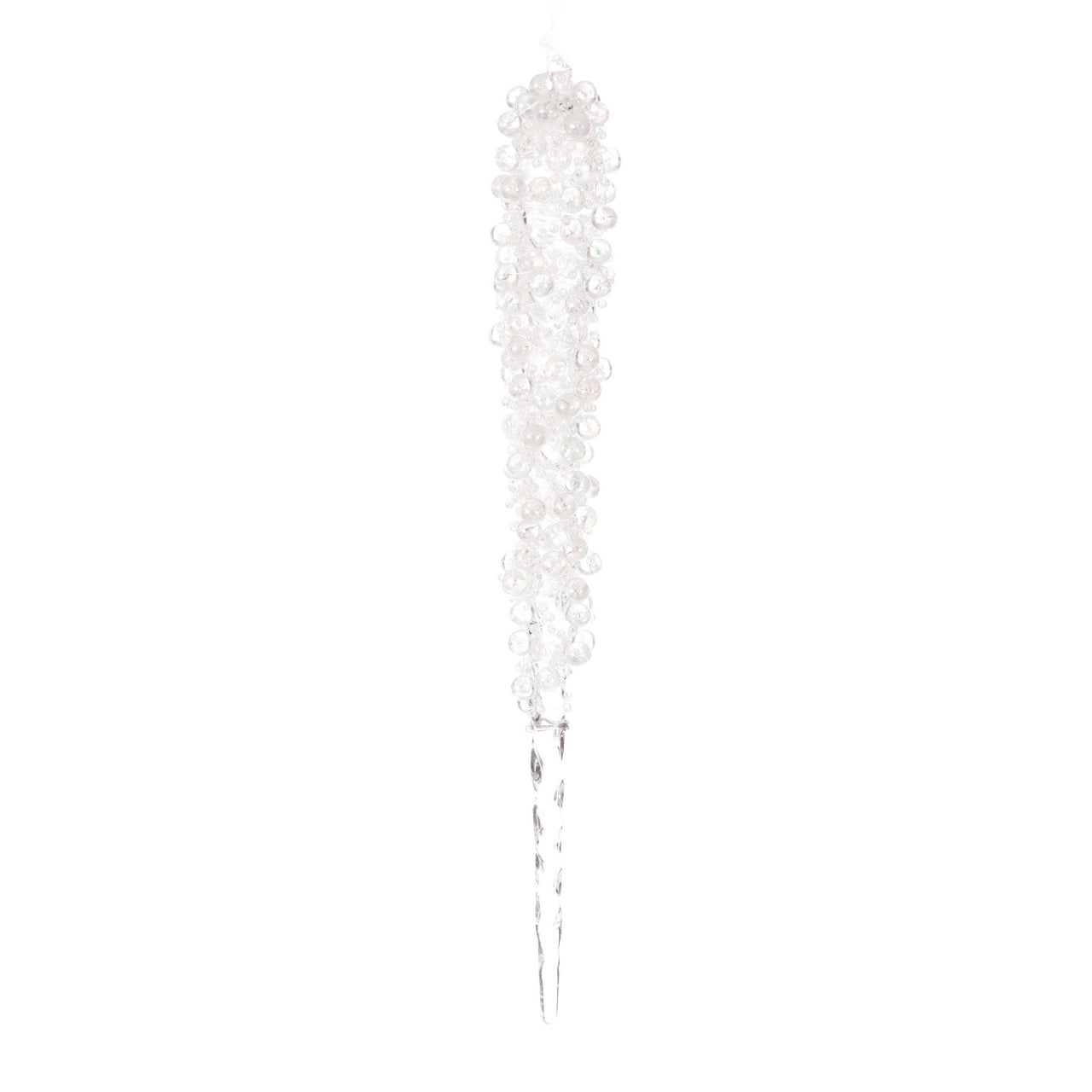 11" Clear Beaded Icicle