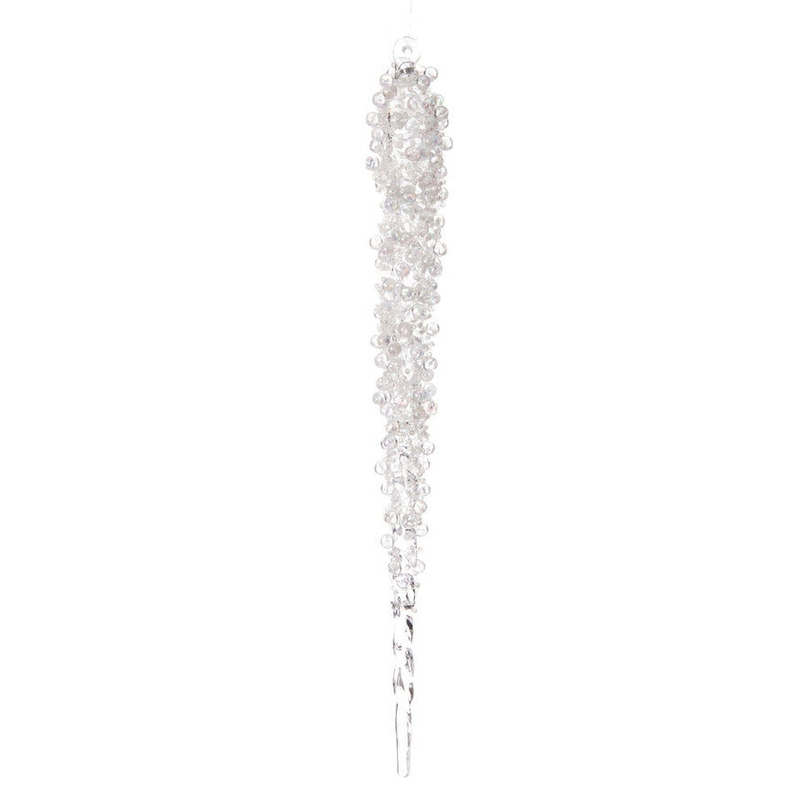 14" Clear Beaded Icicle