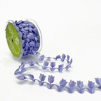 3/4 Inch Original Satin Cut Out Banner Ribbon with Cut Sealed Edge – EX05 – LAVENDER TULIPS