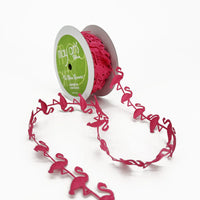 3/4 Inch Original Satin Cut Out Banner Ribbon with Cut Sealed Edge – EX07 FUCHSIA FLAMINGO