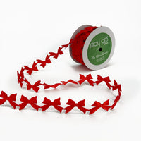 3/4 Inch Original Satin Cut Out Banner Ribbon with Cut Sealed Edge – EX14 RED BOWS