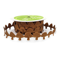 3/4 Inch Original Satin Cut Out Banner Ribbon with Cut Sealed Edge – EX20 TAUPE MUSHROOMS