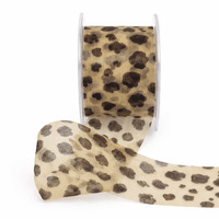 2 Inch Sheer with Print Ribbon With Cut Edge – F70 – LEOPARD