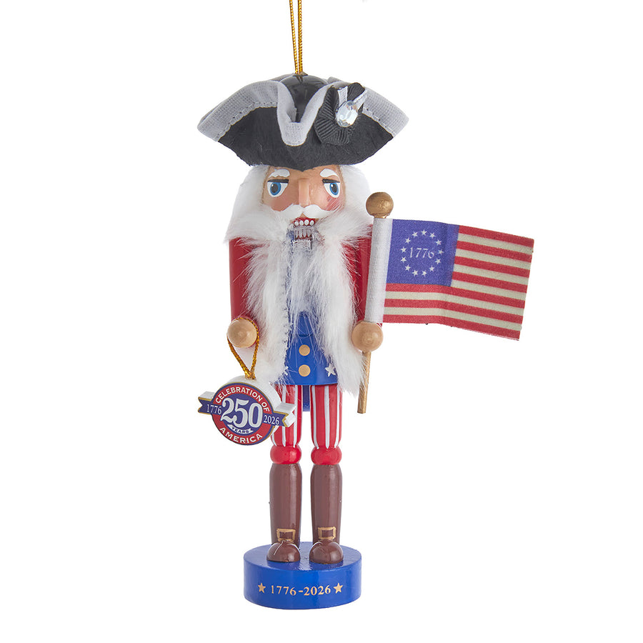 6" 250th Anniversary of America Nutcracker Ornament
