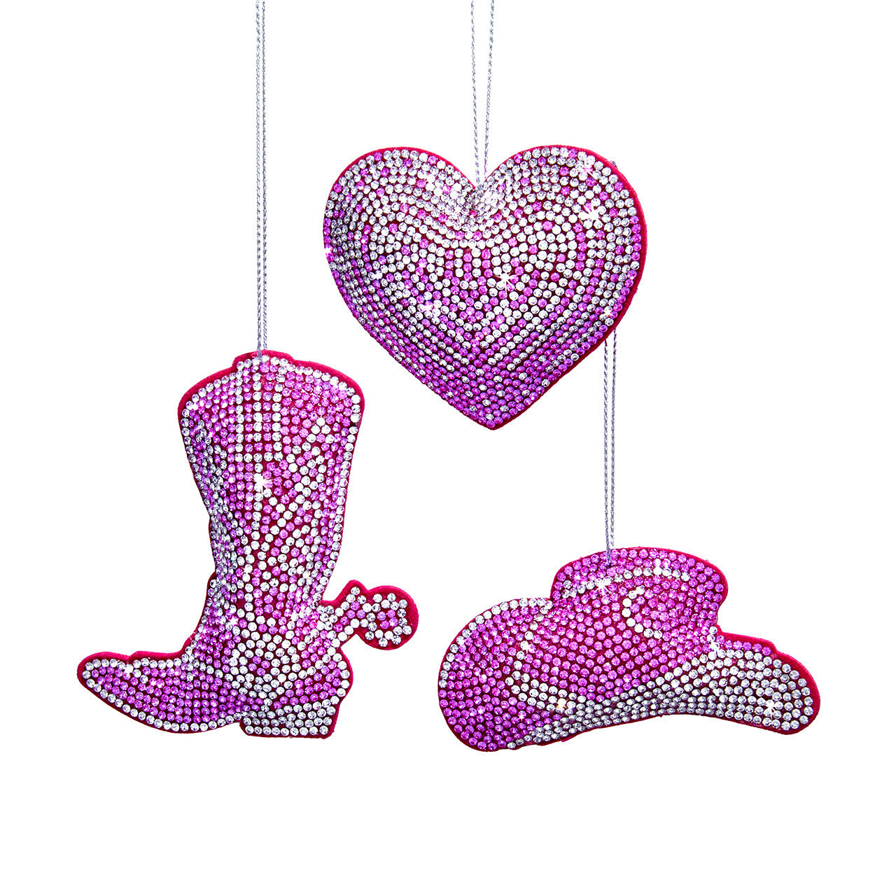 Bedazzled Collection™ Pink Western Ornaments