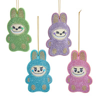 Pink, Purple, Blue & Green Bedazzled™ Monster Ornaments