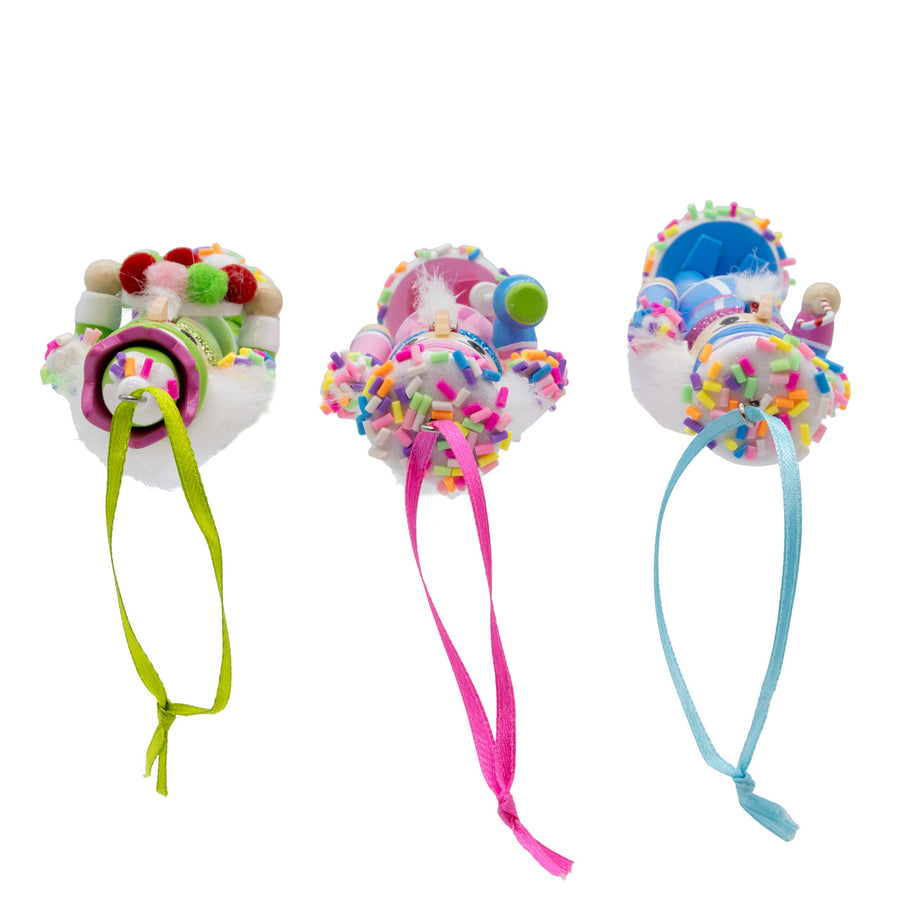 6" Green, Blue & Pink Nutcracker Ornaments