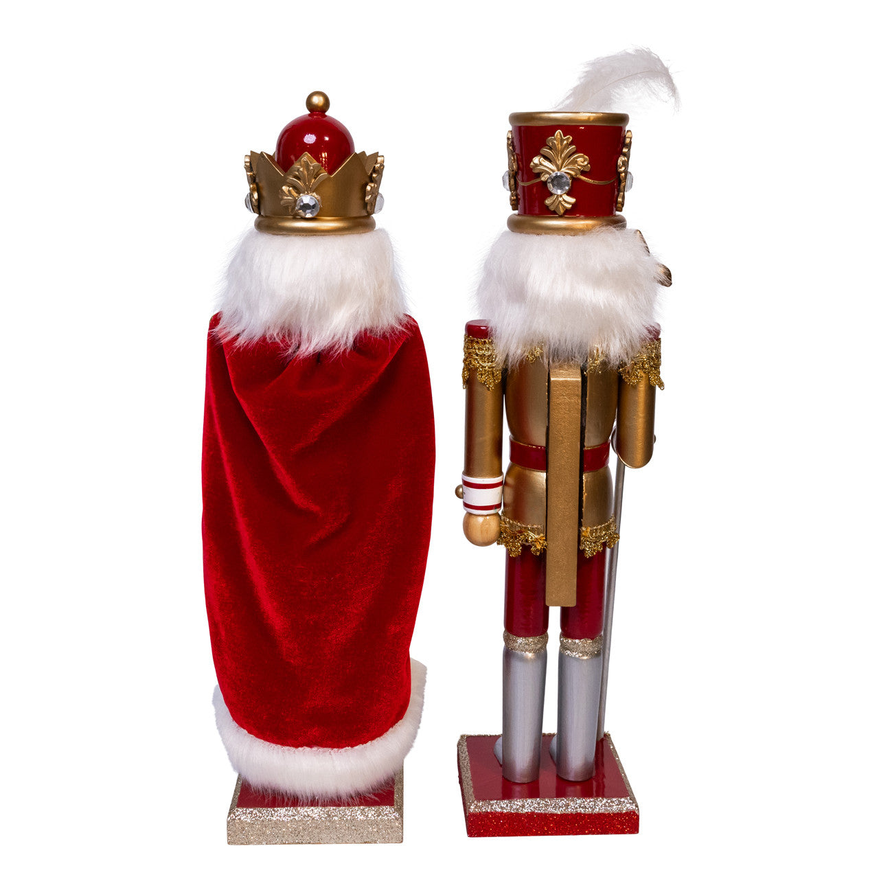 15" Champagne Gold & Garnet Red Nutcrackers
