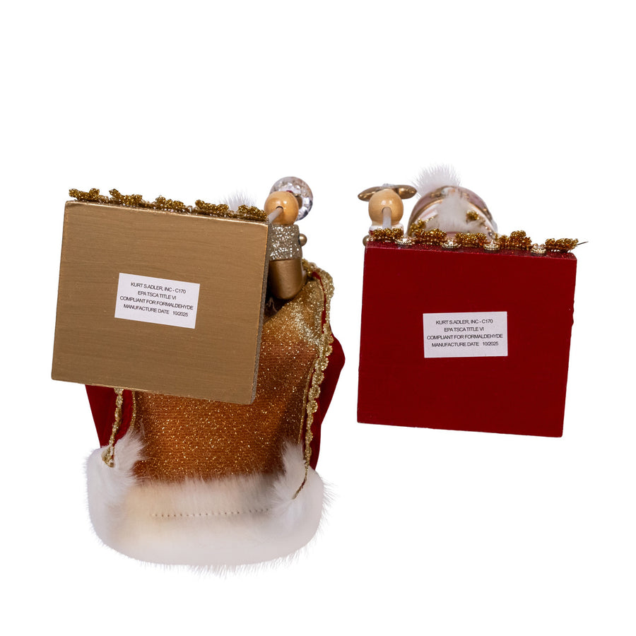 15" Champagne Gold & Garnet Red Nutcrackers