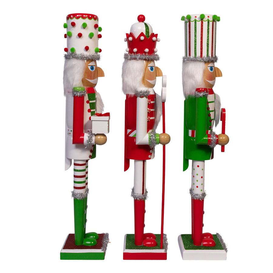 24" Red, Green & White Nutcrackers