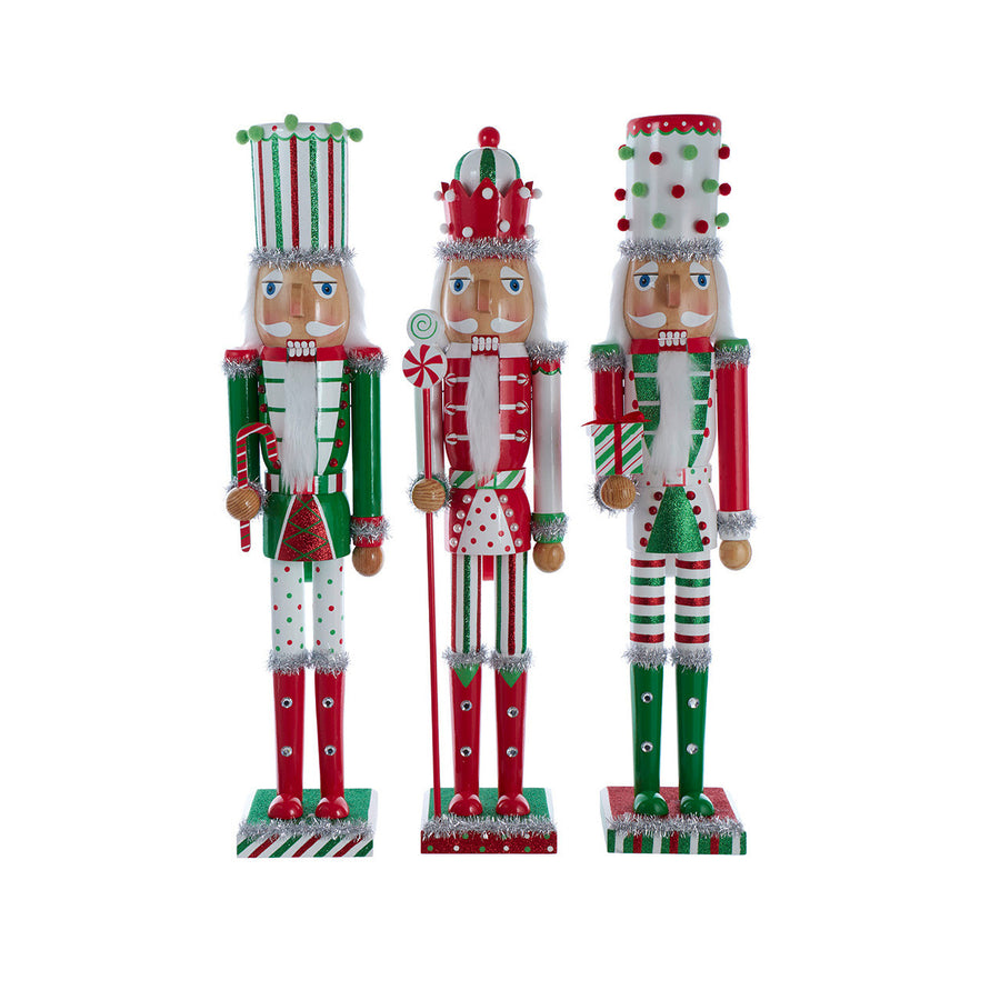 24" Red, Green & White Nutcrackers