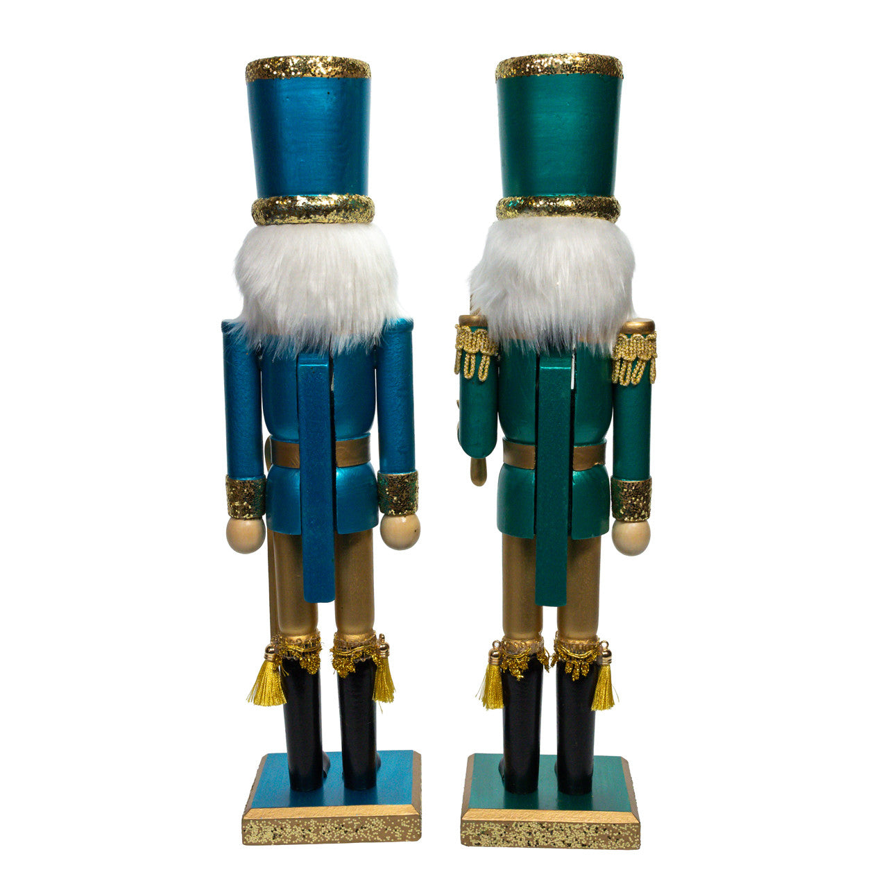 15" Green, Gold & Blue Nutcrackers