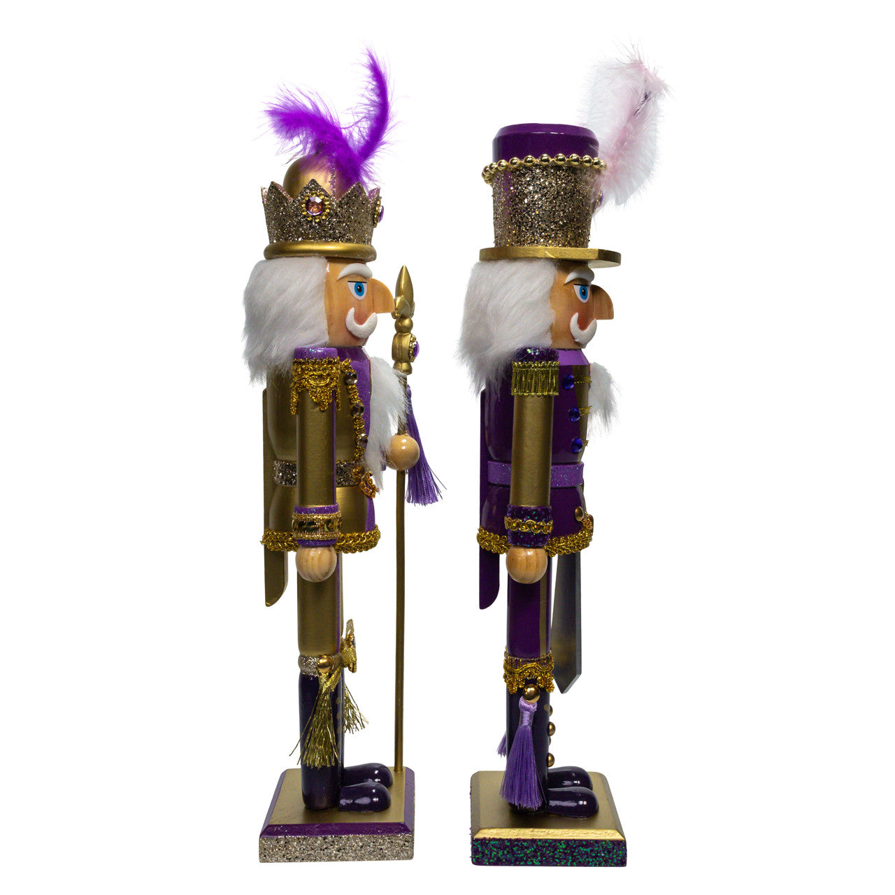15" Purple & Gold Nutcrackers
