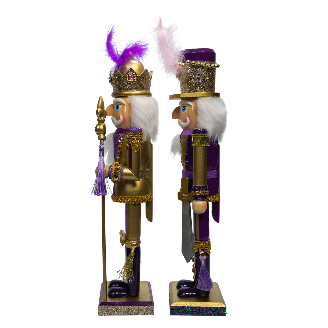 15" Purple & Gold Nutcrackers