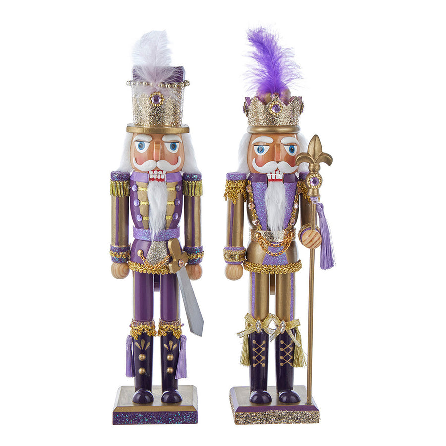 15" Purple & Gold Nutcrackers