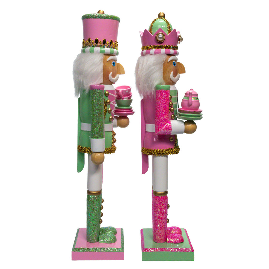 15" Pink & Green Nutcrackers
