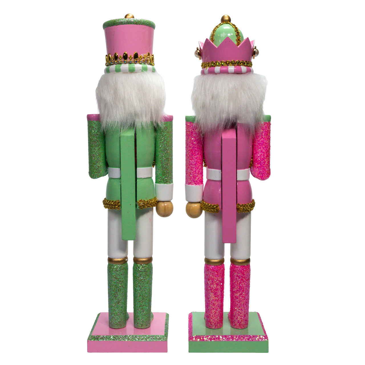 15" Pink & Green Nutcrackers