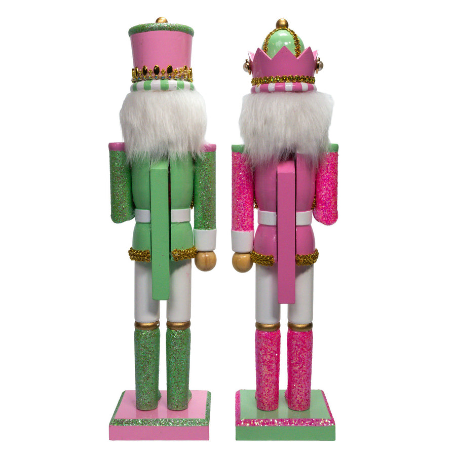 15" Pink & Green Nutcrackers
