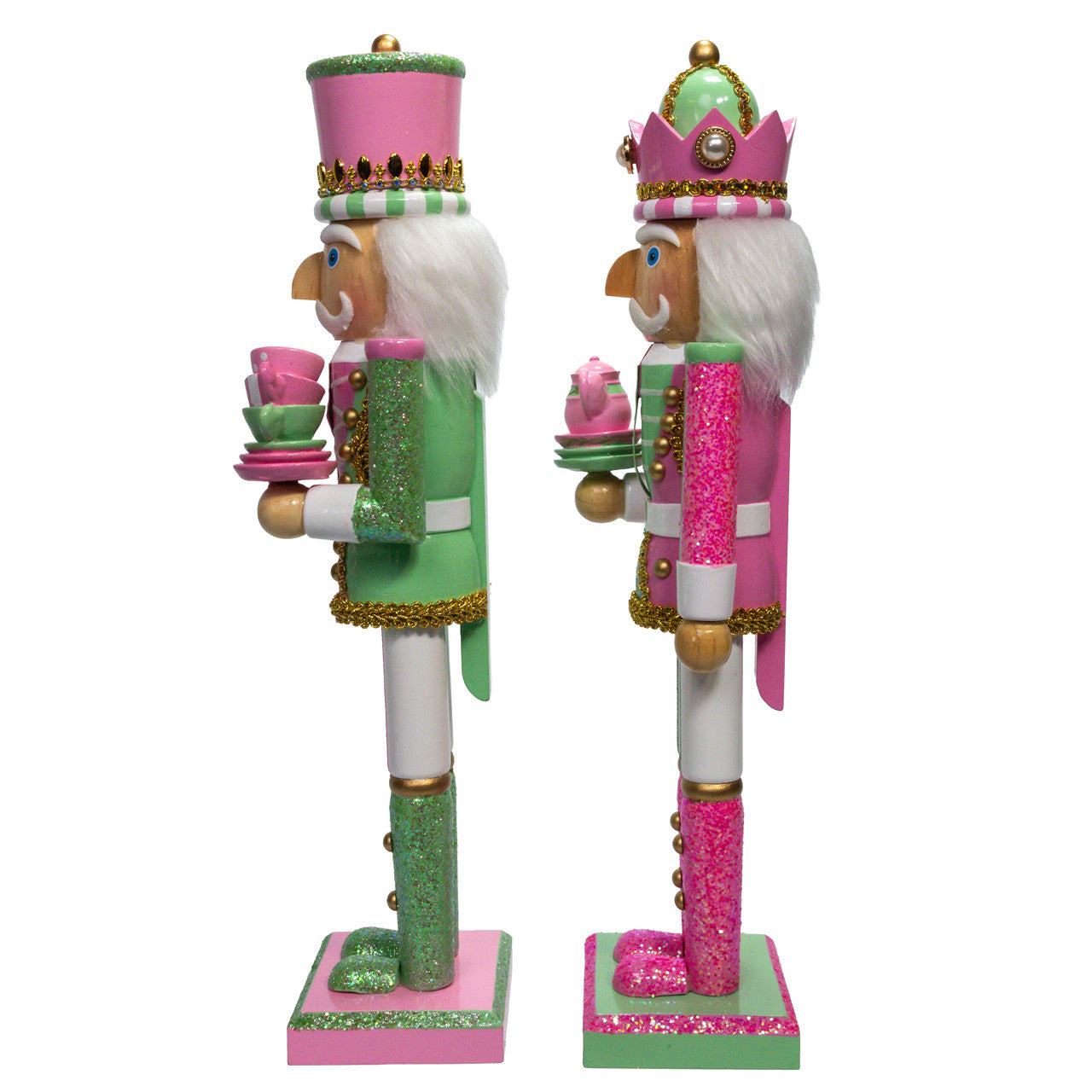 15" Pink & Green Nutcrackers