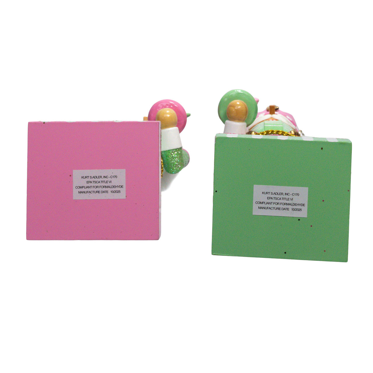 15" Pink & Green Nutcrackers