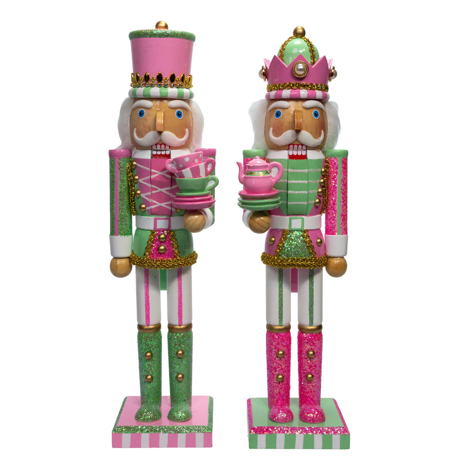 15" Pink & Green Nutcrackers